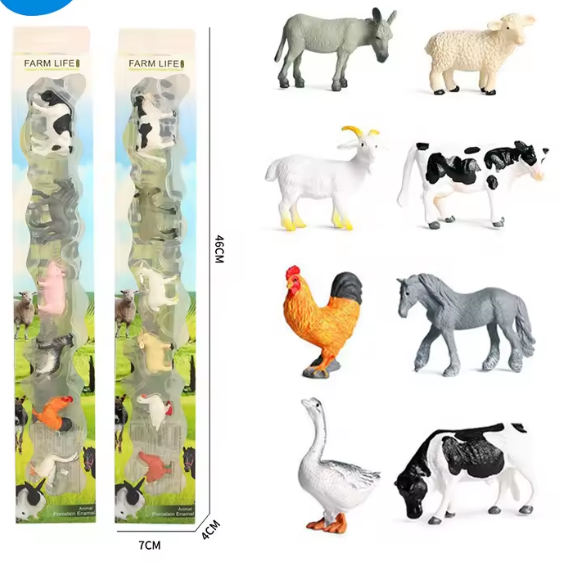 animalitos de granja pequeño estuche x6
